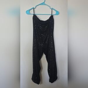 She & Sky Black Sequin Party Holiday Cocktail Pants New Size Small